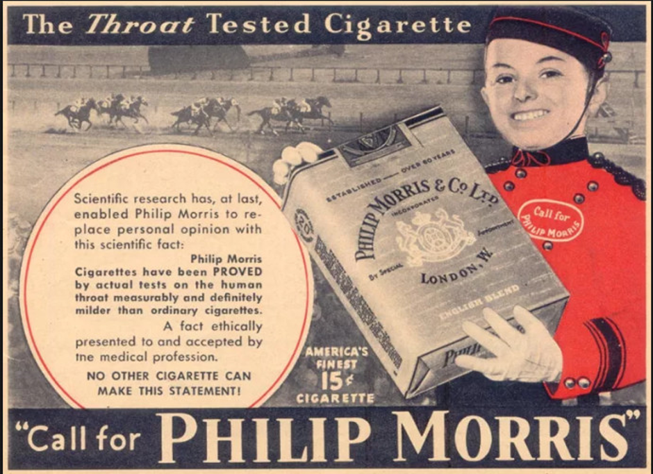 Philip Morris's first branding campaign for their cigarette